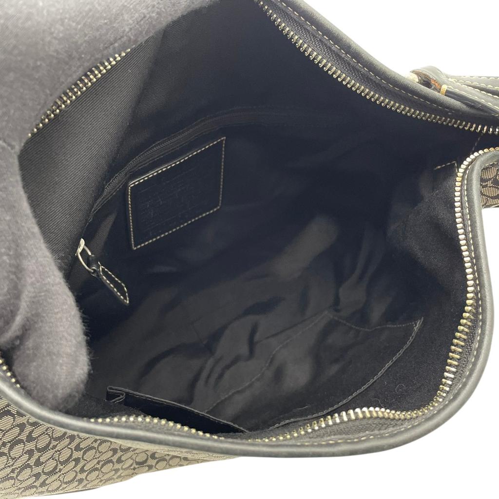 Used COACH One Shoulder Bag Mini signature Mini Signature Hobo BagShoulder Bag gray/black canvas/leather Women