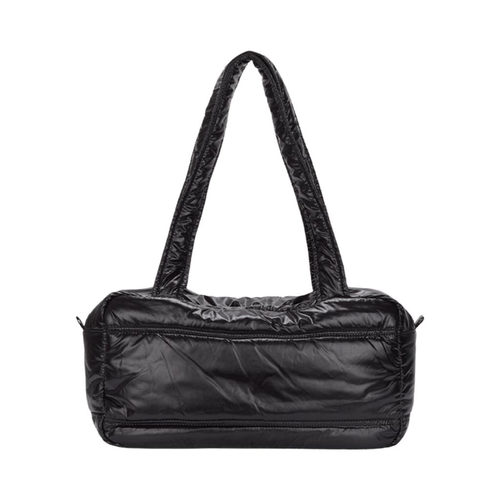 Matin Kim Logo Stitch Padding Square Bag Black