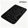 Non Slip Absorbent Bathroom Rug Set Grey Soft Pebble Design 1/2 Piece for Bathroom Toilet Front Floor Use