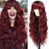 European and American wigs women's fashion solid color big wave long curly hair high temperature silk wig headgear wig