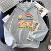 Graphic Clothes Death Is Coming Letter Printing Hoodies Women/Men Winter Comfortable Sweatshirts Hooded Cartoon Cute Hoody