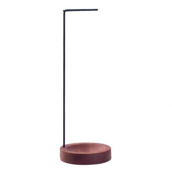 Upside Down Incense Burner Metal Frame Incense Stick Holder with Wooden Base Round Incense Tray for Home Decor Yoga Meditation