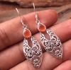 Carnelian Earring, Handmade Jewelry, 925 Silver Dangle, Women Jewelry