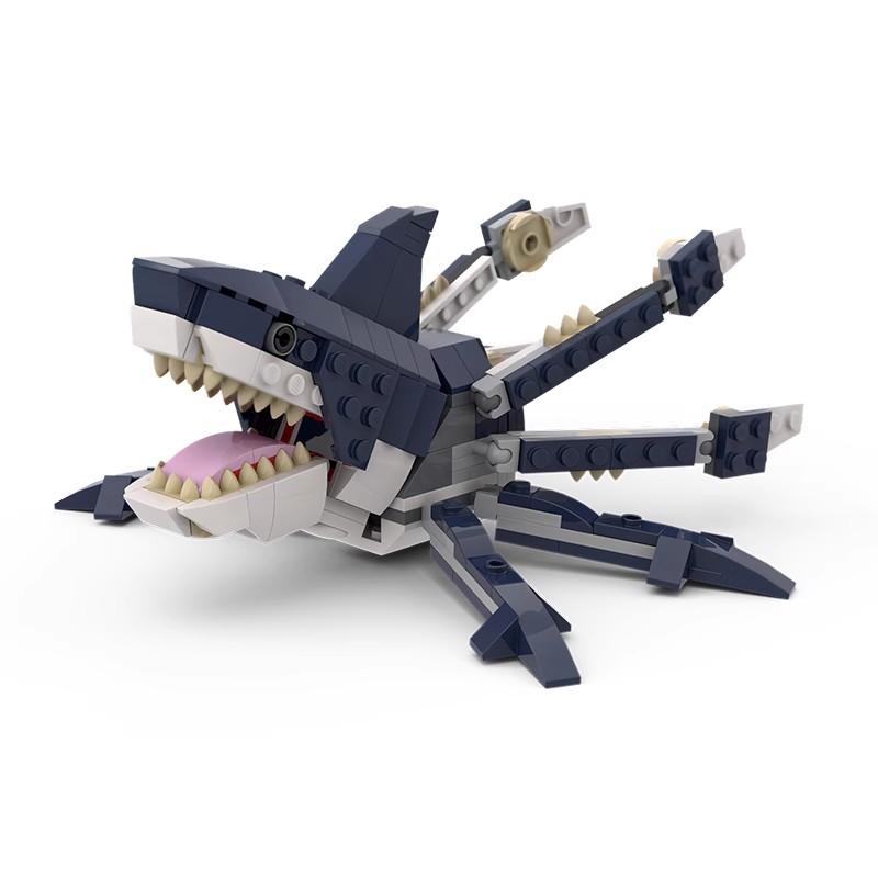 Bricklink Идеи Subnautica Монстры Глубин 31088 Морской Голодный Акула Мир Креативные Строительные Блоки Детские Игрушки Рождественский Подарок