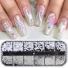 1 Box 12 Grids Nail Art Fake Pearls Beads Set DIY Ins Style Nail Decoration Kit for Stunning Designs
