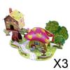 3x Пенобумага 3D Пазл Строительная Игрушка, Сделай Сам Дом, Ранняя Развивающая Игрушка