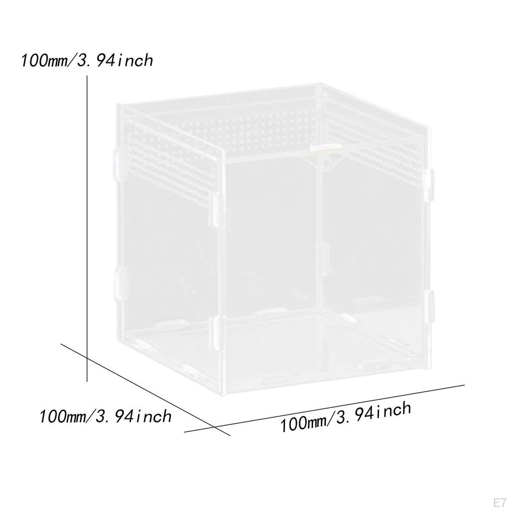 Reptile Breeding Box Animal Habitat Cage Clear Terrarium Enclosure for Geckos Young