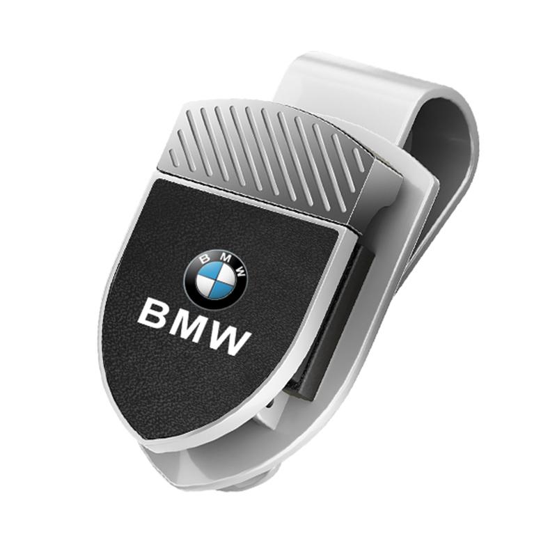 BEKV7 Leather ABS Car Sunglasses Clip Glasses Holder Car Sticker For BMW M 50th E39 E46 E60 E70 E91 E92 F10 F40 G01 X3 X5 X6 X7 Interi
