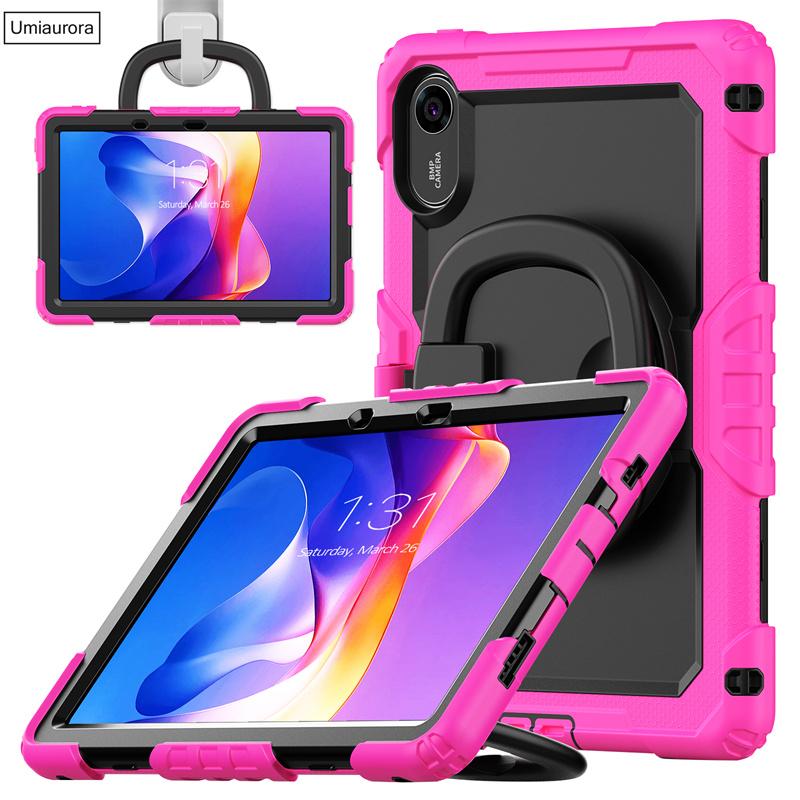 For Xiaomi Redmi Pad 2 Pad2 11 Inch 2025 Heavy Duty Rugged Tablet Case Rotation Pull Ring Stand Strap Shockproof PC Cover Funda