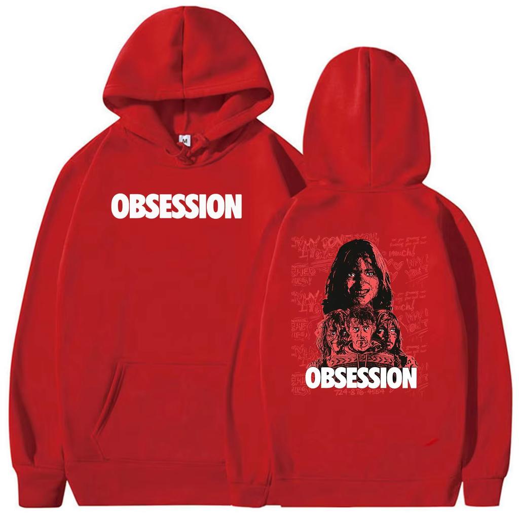 Hot Sale Obsession Horror Pullover Hoodie Y2K Men Women Harajuku Vintage Fashion Punk Sweatshirt Perfect for Commute & Loungewear