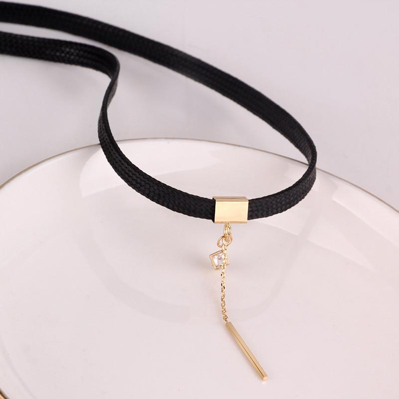 Элегантное корейское ожерелье с кисточкой в виде куба любви для женщин, с покрытием из розового золота 18 карат