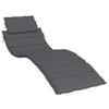 Sun Lounger Cushion Anthracite 186 x 58 x 4 cm Oxford Fabric