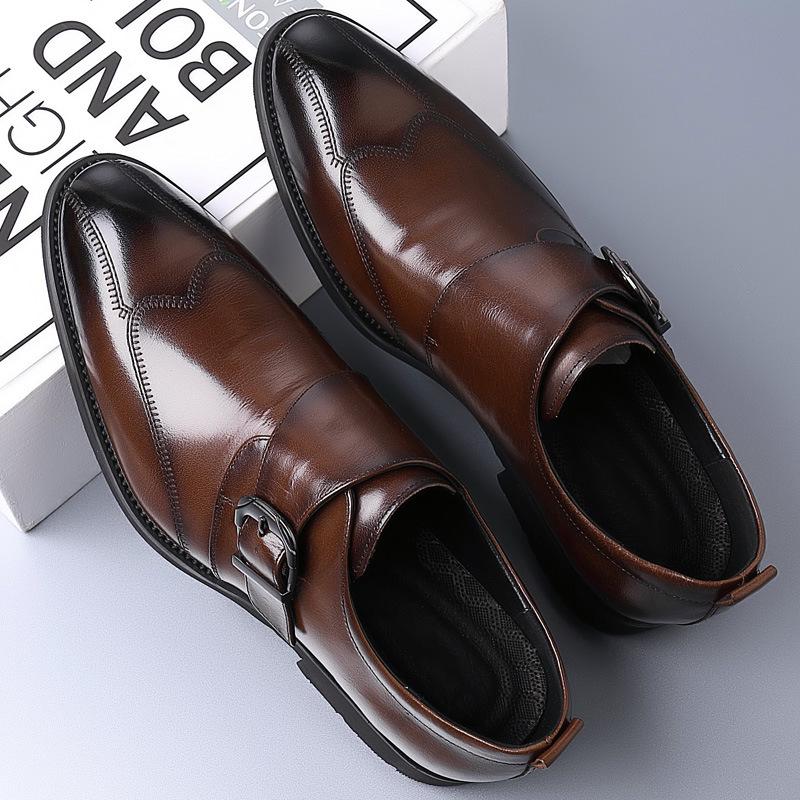 Мужские деловые туфли Hasp Formal Leather Shoes for Men Oxfords Shoes Высококачественные мужские оксфорды Мужские кожаные туфли Лоферы