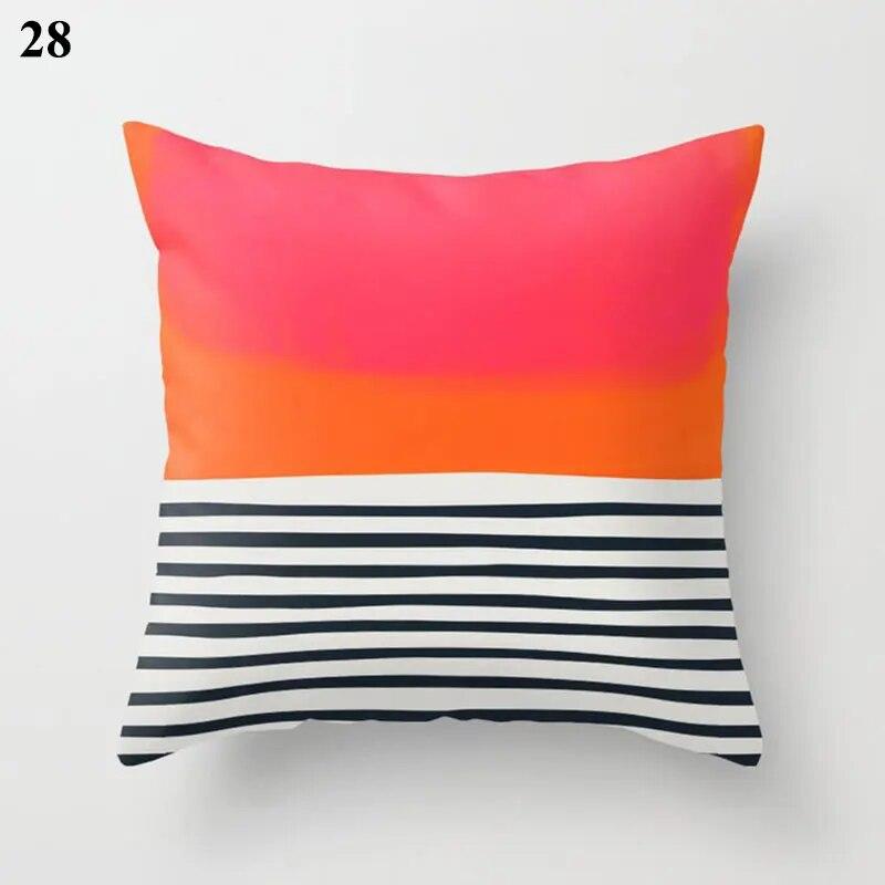 Красная наволочка с геометрическим принтом, свадебный декор