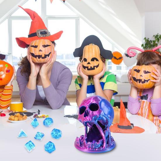 Башня из кубиков-черепов Башня из кубиков DND с вращающейся башней Настольная ролевая игра D&D Dice Jail Аксессуары для ролевых игр Башня из кубиков для домашнего офиса Украшение книжной полки