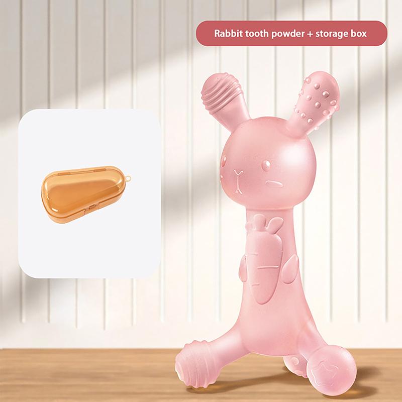 Игрушки для прорезывания зубов в форме кролика, жевательные игрушки для прорезывания зубов, мягкие, эластичные, силиконовые, прорезыватели для зубов, держатель для новорожденного, прорезыватели для моляров, детские принадлежности