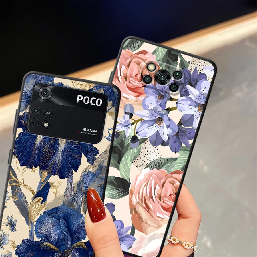 Чехол для Xiaomi Poco F8 C75 F1 X3 X4 X5 X7 Pro F3 C61 C71 M3 M4 M7 C50 M5 Funda Чехол для телефона Красивые цветы