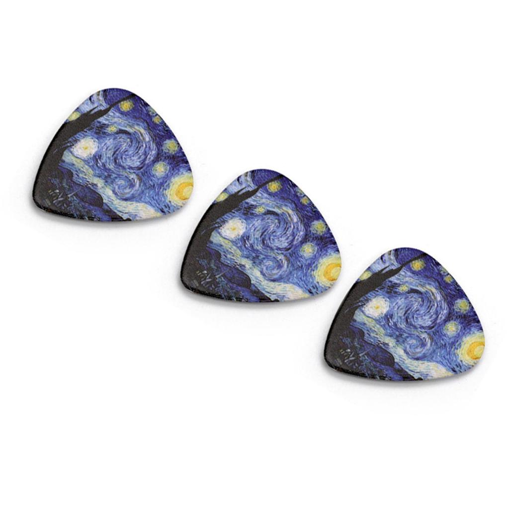Necvior Assorted Thickness Guitar Picks (3-Pack) for Acoustic, Electric, and Bass