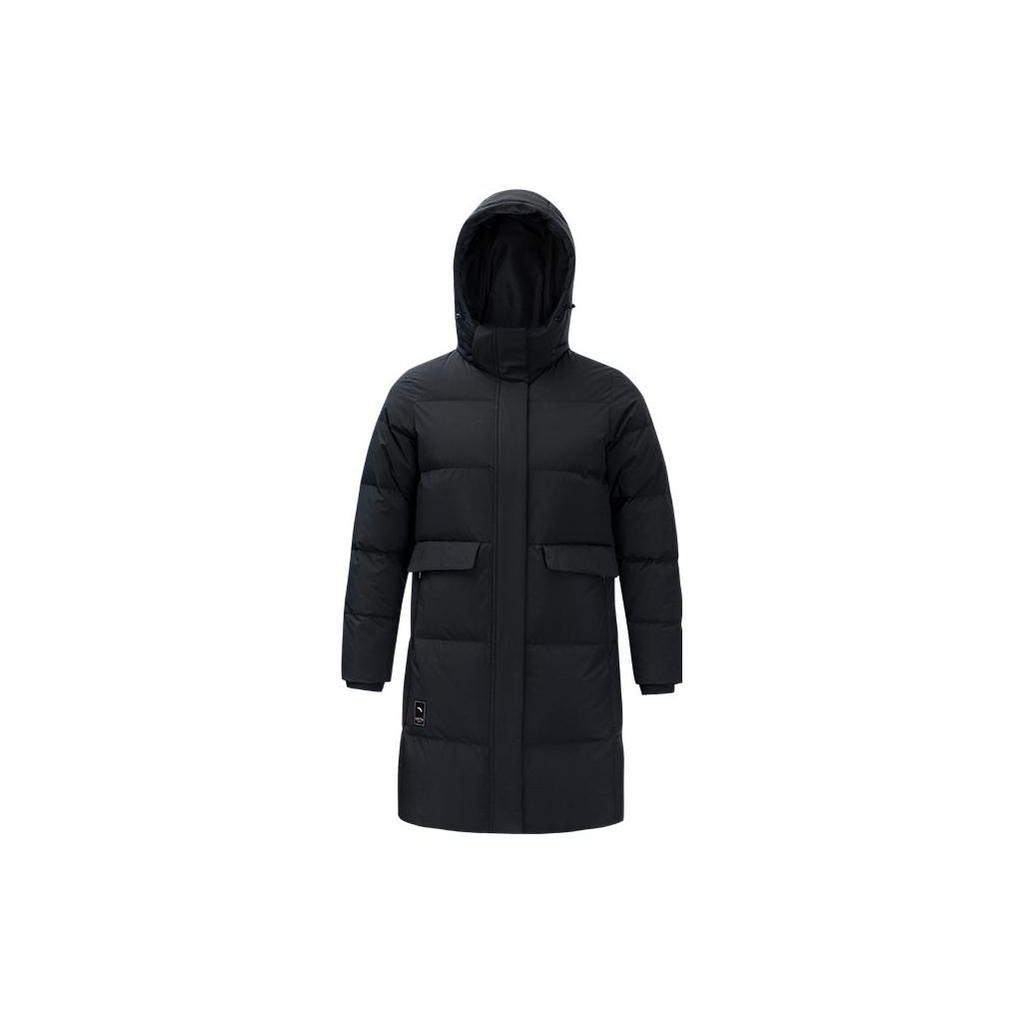 Anta Пуховик с длинным рукавом с логотипом Женская верхняя одежда черного цвета 962247904-4