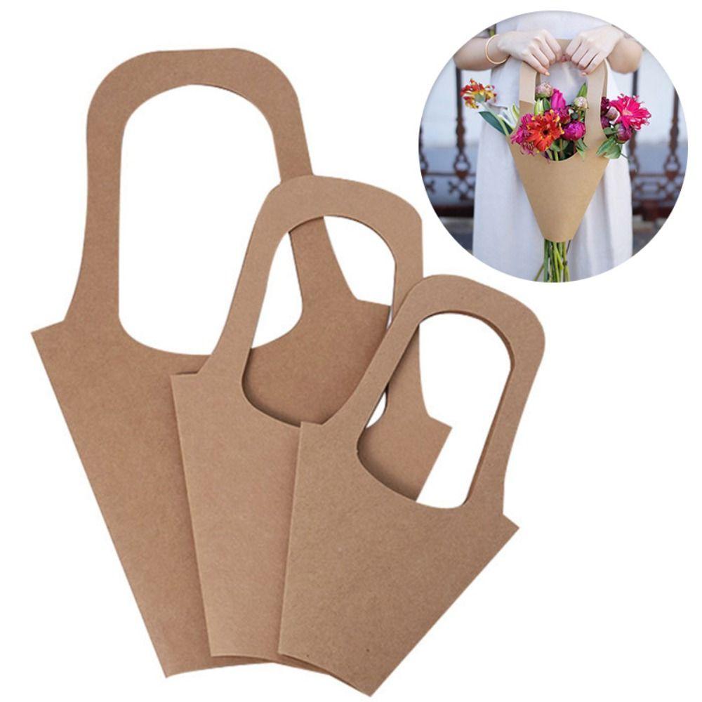 Romantic Flowers Paper Bag Simple Flower Packaging Bag Creative Flower Arrangement Bag Rose Flower