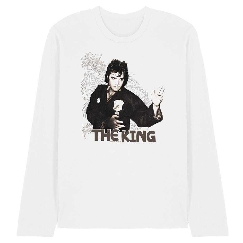 Elvis Presley Unisex Adult Fighting King Long-Sleeved T-Shirt