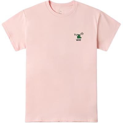 Vans X Hirono Collaboration SS24 Brand Logo Удобная круглая горловина Dopamine короткий рукав футболка женская футболка розовая VN000K9WCHN