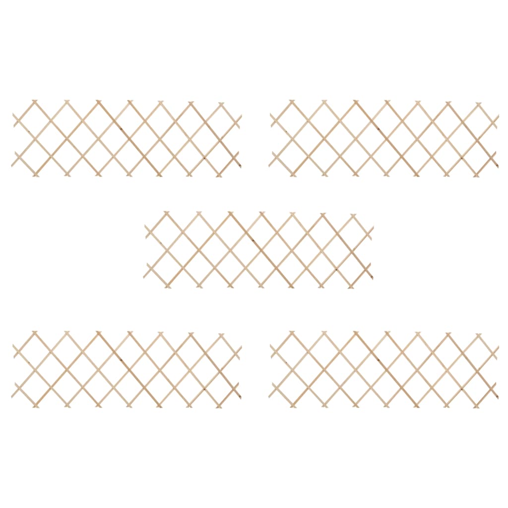 Scissor Fence 5 pcs Spruce Wood 180 x 60 cm