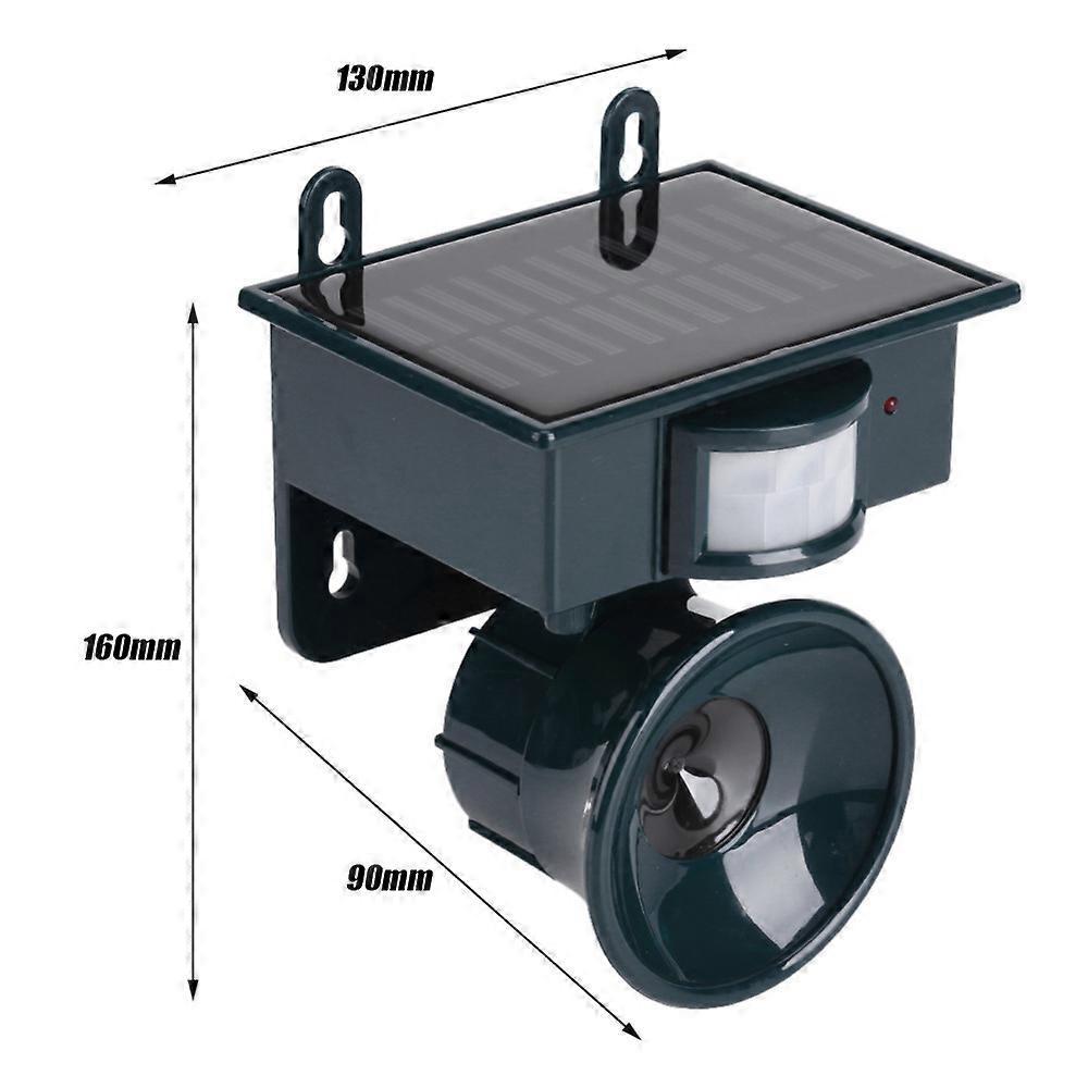 Outdoor Garden Solar Bird Repeller Ultrasonic Sonic Deterrent Scarer Animal Cat Dog Fox Repellent Birds Repel Tool PIR Sensor