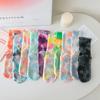 Silicone Anti-slip Professional Yoga Socks Women Tie-dyed Cotton Pilates Socks Women Short Home Workout Floor Dance Sports Socks