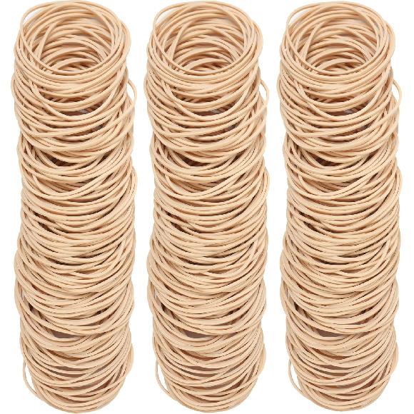 Rubber Bands Size #19 Beige 300pcs Elastic Rubber Bands for Office Supplies