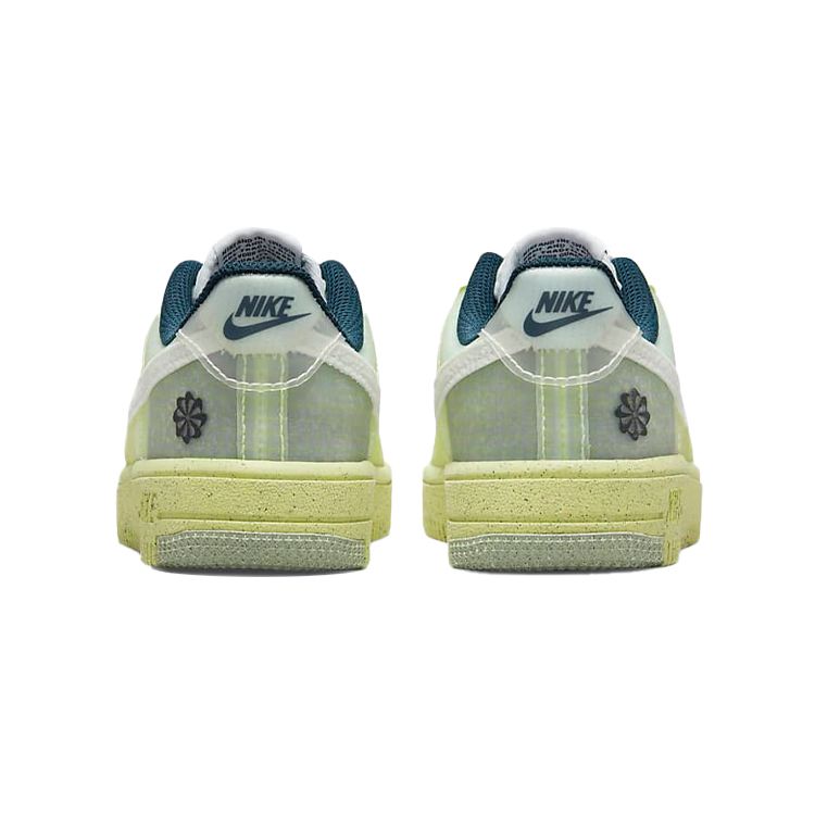 Nike Кроссовки Air Force 1 Crater из переработанных материалов, повседневные, нескользящие, амортизирующие, прочные, низкие, для детей, зеленые DH4340-700