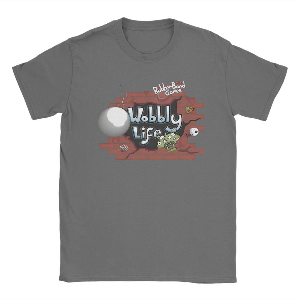 Funny Game Wobblys Life T Shirt for Unisex Women Cotton Vintage TShirt Crew Neck white ink Tee Shirt Short Sleeve Tops New Arrival