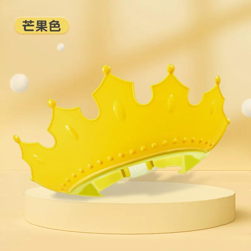 Adjustable Baby Shower Shampoo Cap Crown Shape Wash Hair Shield Hat for Baby Ear Protection Safe Children Shower Head Cover