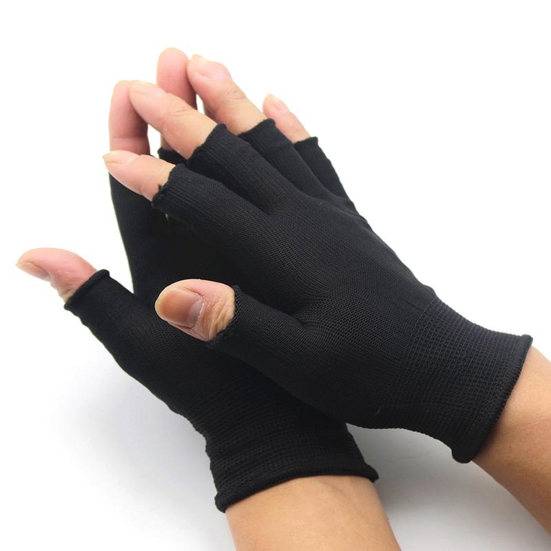 Half Finger Fingerless Gloves For Women And Men Wool Knit Wrist Cotton Gloves