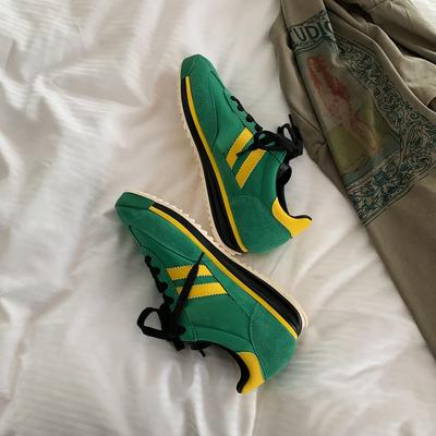 Женские немецкие тренировочные туфли из матовой кожи на шнуровке, новинка лета 2025 года, на толстой подошве, увеличивающие рост, в стиле ретро, спортивные и повседневные, кеды Forrest Gump