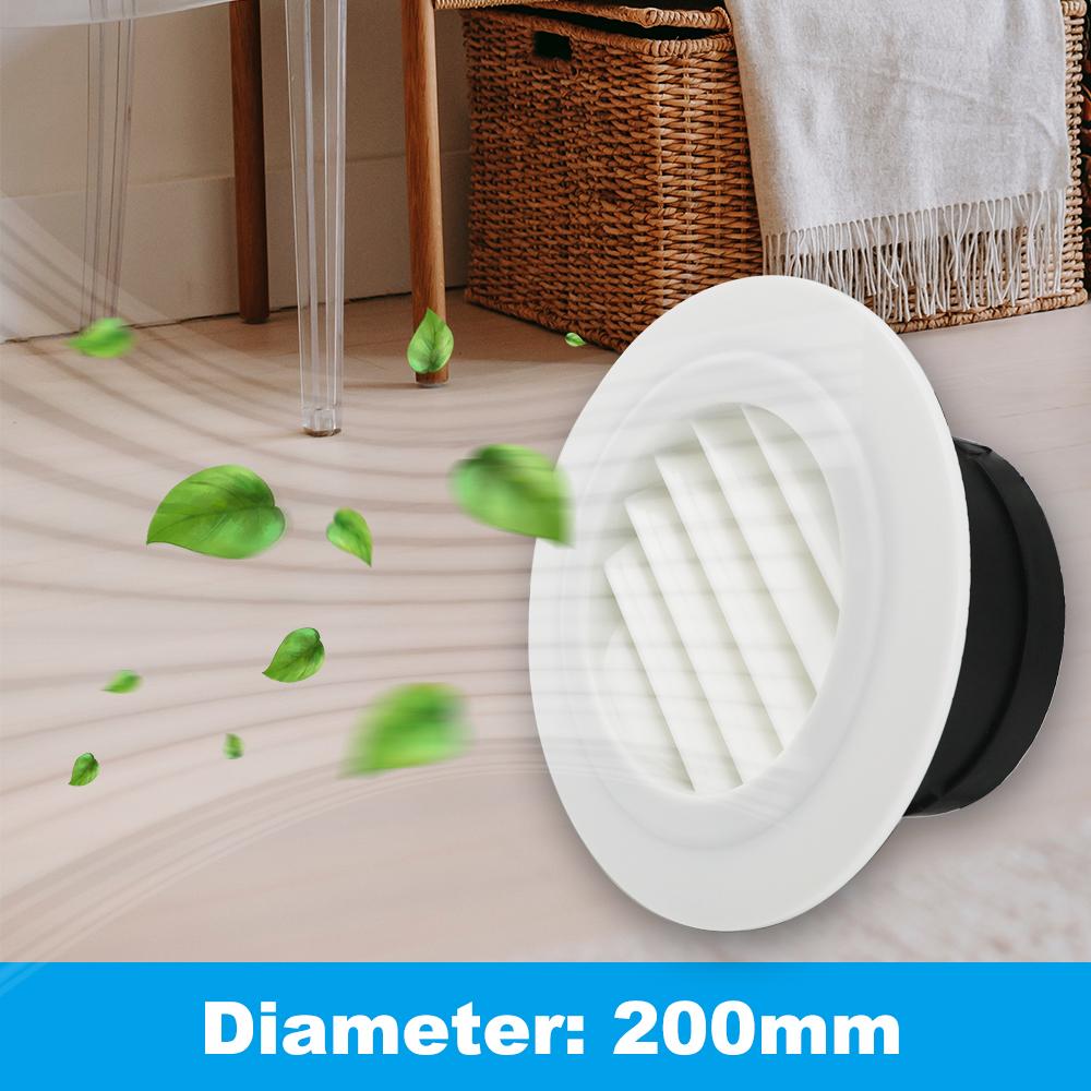 125/150/200 мм Крышка вентиляции воздуха Круглый воздуховод Потолочное настенное отверстие Вентиляционная решетка Жалюзи Кухня Ванна Выход воздуха Система свежести