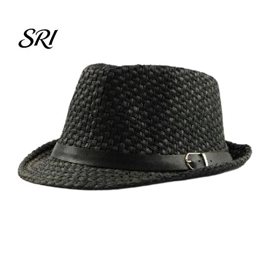 Lightweight Sun Hat Jazz Breathable Sunscreen Summer Beach with Belt Versatile Decor Protection Straw Everyday Casual Headwear
