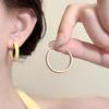 Dreamy Gradient Yellow-Pink Circle Earrings for Women - Luxurious, Bold Hoop Earrings, Trendy Fashion
