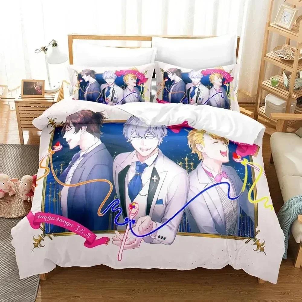 3D Аниме Idolmaster SideM Постельный комплект Пододеяльник Простыня Набивной Постельный комплект Наволочка Кровать Полный Двуспальный Кинг-сайз Одеяло Спальня