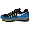 Air Zoom Pegasus 33 Shield Black Blue Glow Unisex Sneakers Metallic-Silver 849564-004
