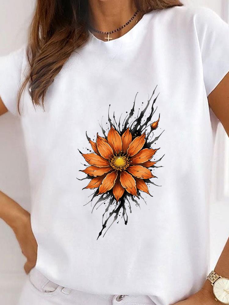 (Азиатский размер) звездный тренд милый симпатичный Женская Повседневная Футболка Футболка Топ Мода С принтом Леди Женский Графический Футболки с коротким рукавом Одежда