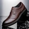 Fashion Genuine Leather Formal Business Shoes Classic Men's Wedding Dress Shoes Pointed Office Oxford Shoes Male Gents Footwear