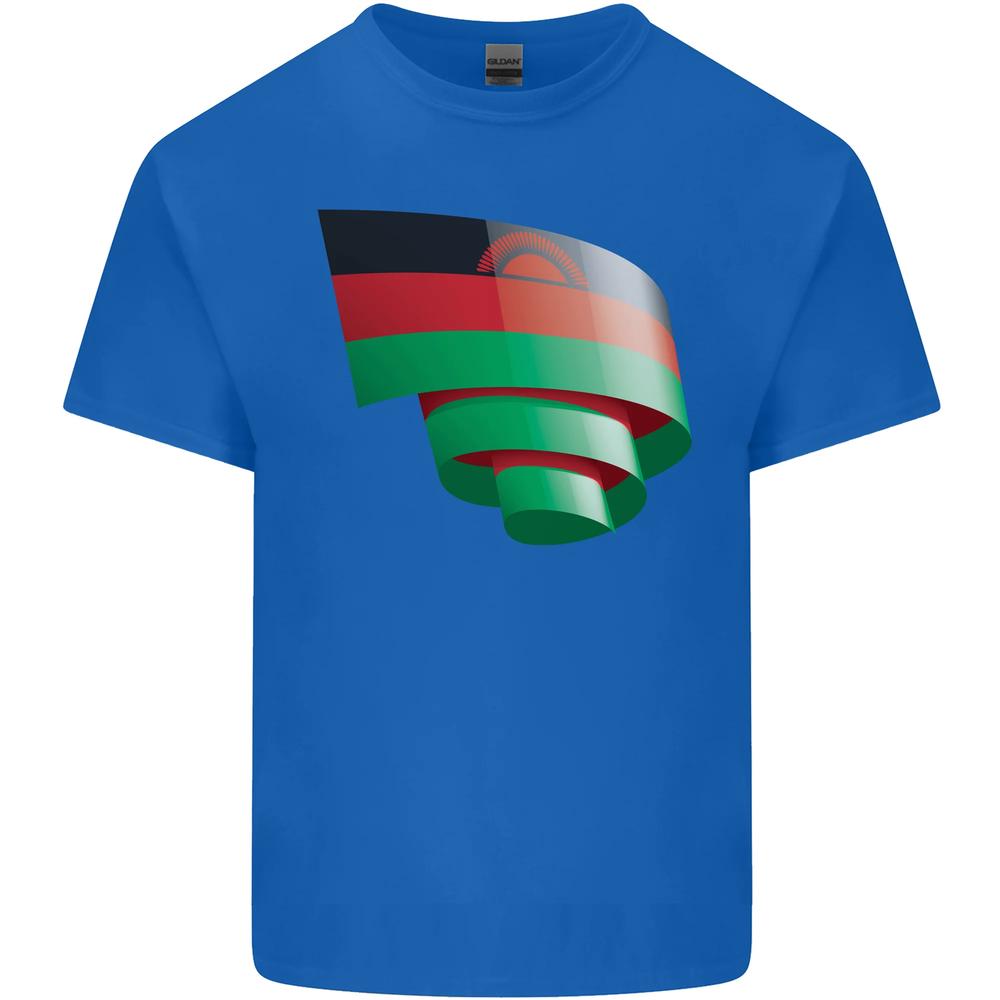 Curled Malawi Flag Malawian Day Football Unisexs Cotton TShirt Tee Top