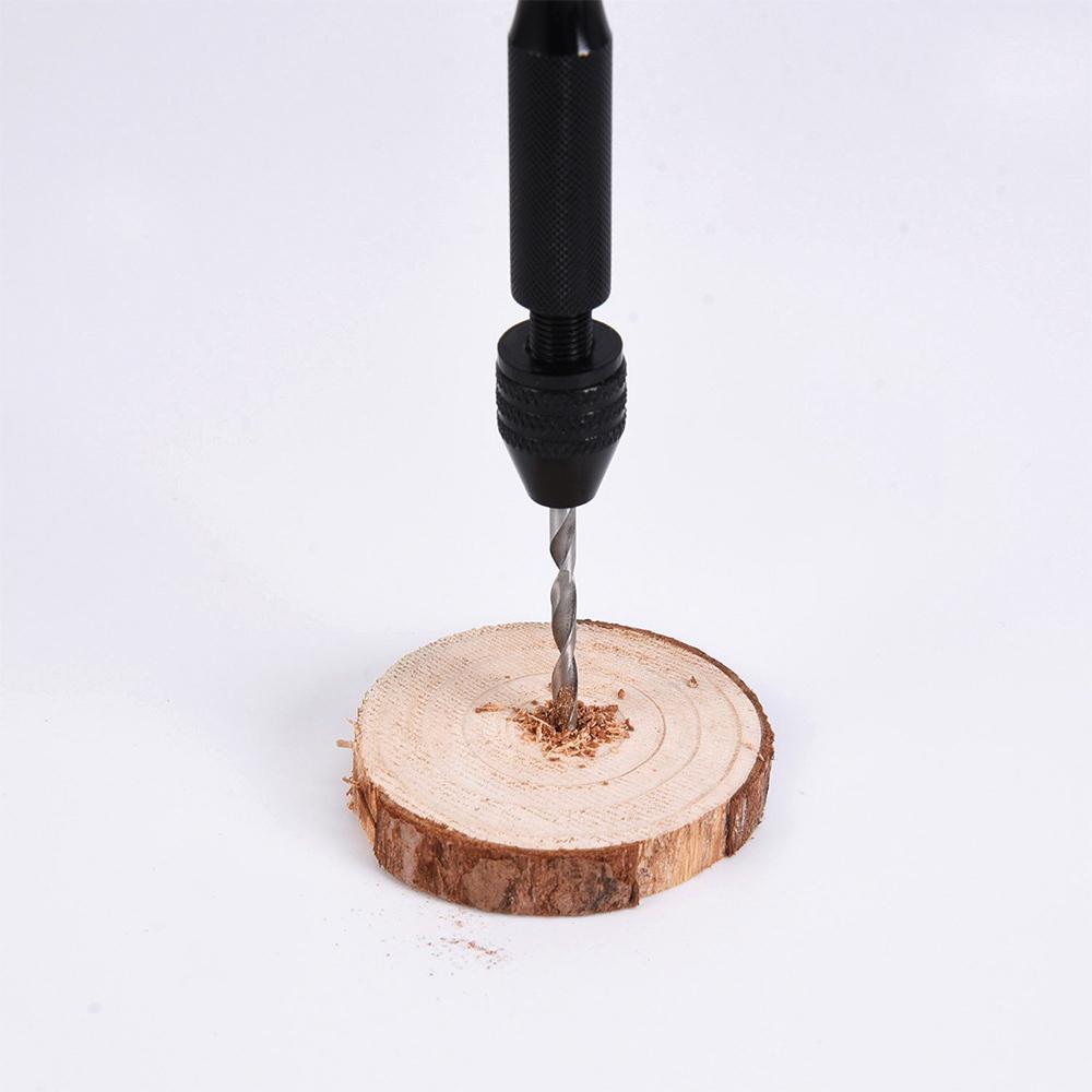 25PCS 0.3-3.4mm Hand Drill Set Mini Aluminum Hand Drill Bit Jewelry Craft Manual Drill Woodworking Tools Drill Bit Wood Plastic
