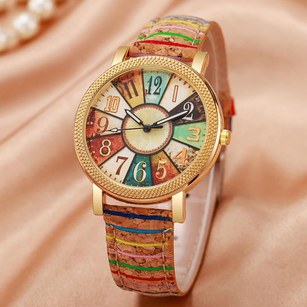 Rainbow Color Wrist Watches Boho Style Bohemian Watch Creative Gift Quartz Watch Women Girls
