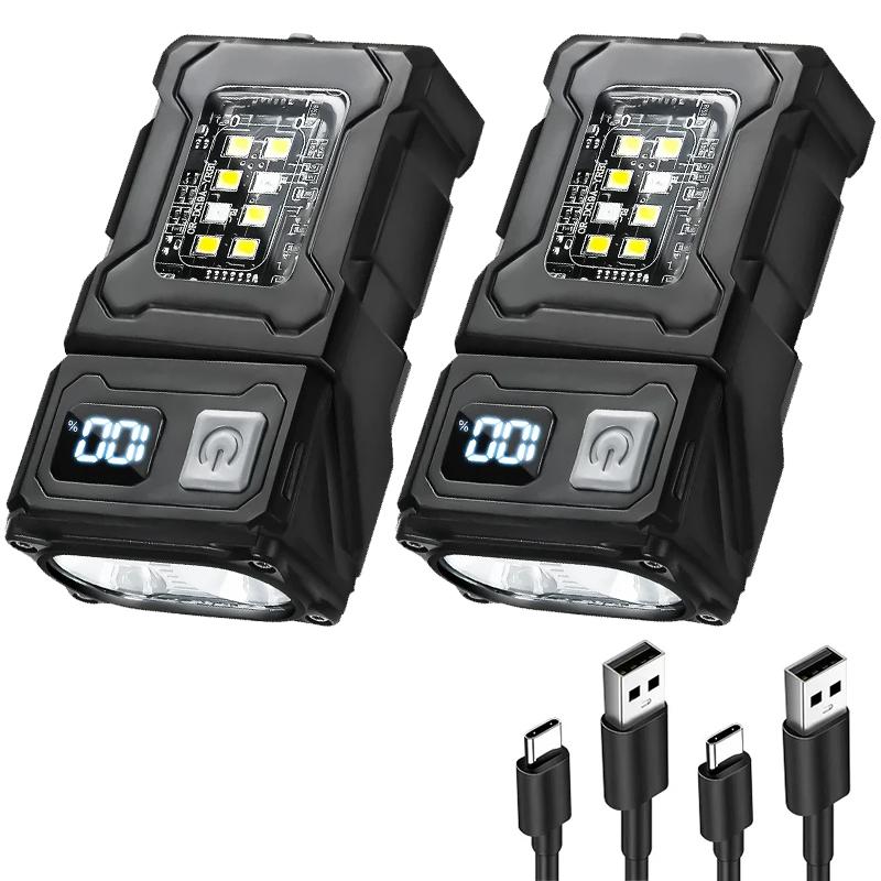 Мини портативный EDC брелок-фонарик USB перезаряжаемый рабочий аварийный УФ-фонарь обнаружения яркий уличный фонарь для кемпинга