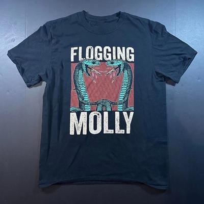 Flogging Molly Band Tour Черная взрослая унисекс футболка полного размера UU964