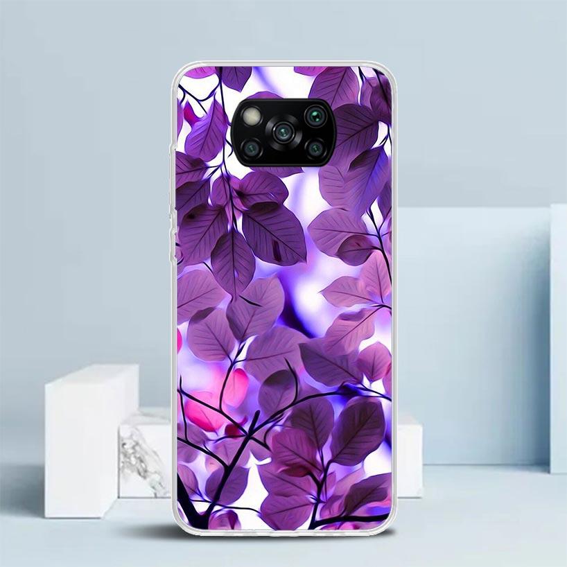 Purple Lavender Flowers Phone Case For Xiaomi Poco F7 Ultra X5 X6 X7 Pro M7 Redmi 15C 15 13C 13 12C 12 10C 10 10A 9 9C 9A 9T Cov