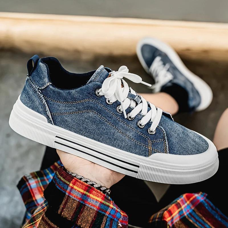 Мода 2025 Ковбойские мужские вулканизированные туфли Большой размер 48 Обувь для скейтборда Мужские низкие удобные повседневные туфли для мужчин Кроссовки Летние эспадрильи