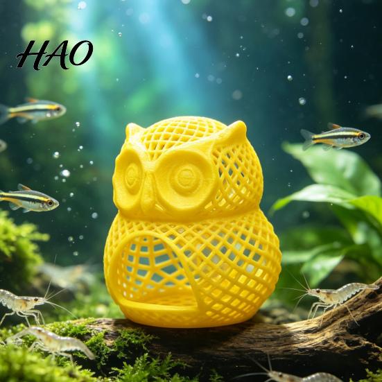 Underwater Cave for Shrimp Owl Fish Tank Hideout, Aquarium Cave, Hollow Decorative Hide Small Pets Betta Decoration Ornament